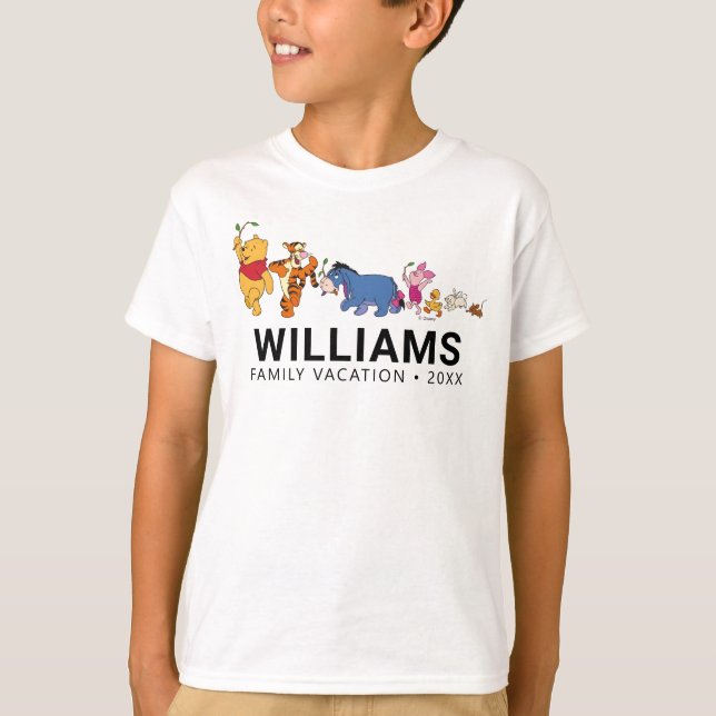 T-shirt Winnie l'Ooh & Pals | Vacances en famille (Devant)