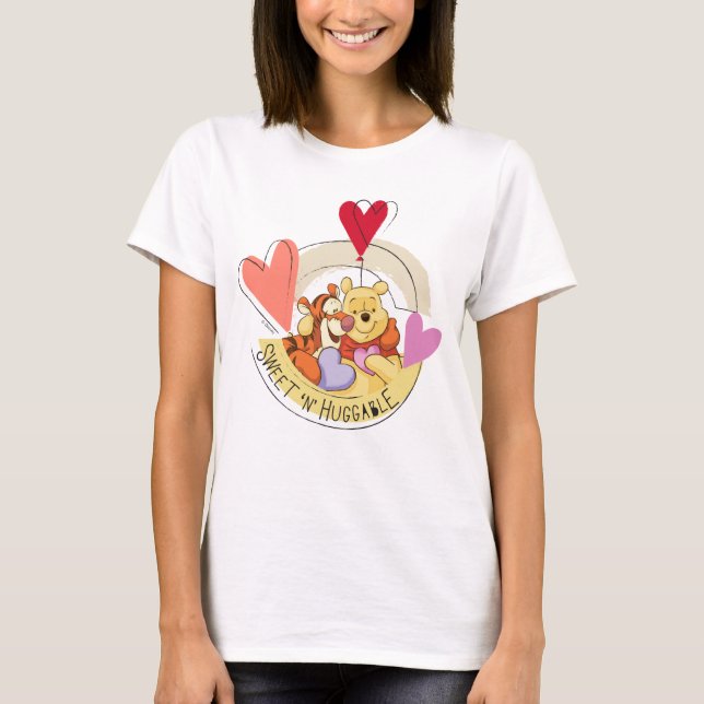 T-shirt Winnie l'Ooh & Tigger | Sweet 'N, Huggable (Devant)