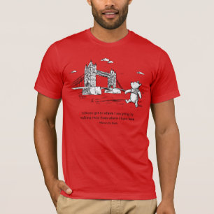 T-shirt Winnie l'Ourson J'arrive toujours là où je vais