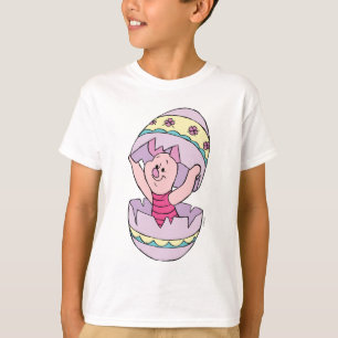 T-shirt Winnie l'Ourson  Piglet dans l'oeuf de Pâques
