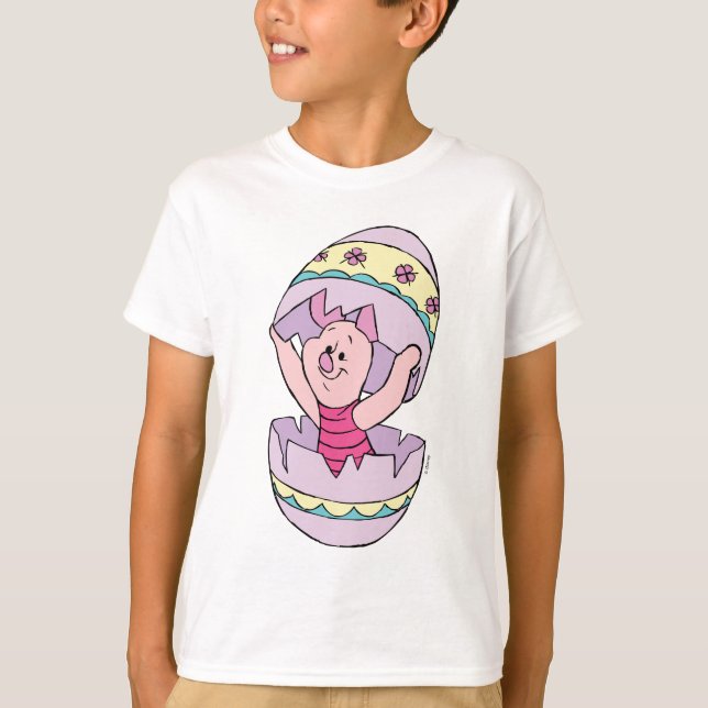 T-shirt Winnie l'Ourson| Piglet dans l'oeuf de Pâques (Devant)