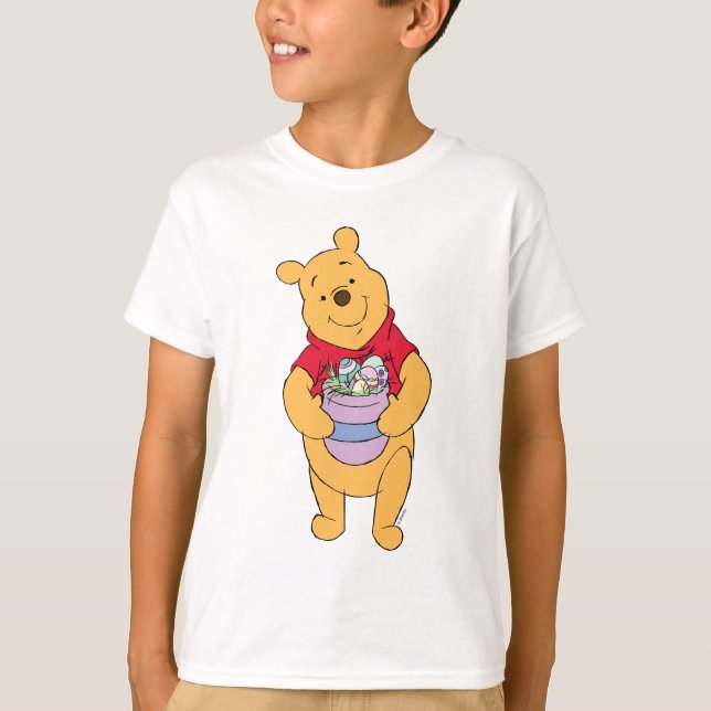 T-shirt Winnie l'Ourson| Pot de miel plein d'oeufs de Pâqu (Devant)