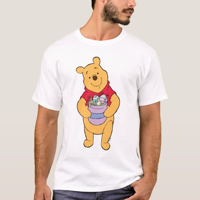 T-shirt Winnie l'Ourson| Pot de miel plein d'oeufs de Pâqu (Devant)