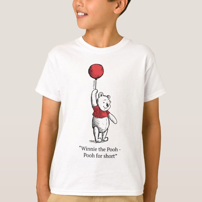 T-shirt Winnie l'ourson pour court (Devant)
