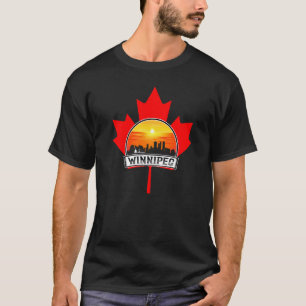 T-shirt Winnipeg Canada Maple Leaf Canadien City Skyline S