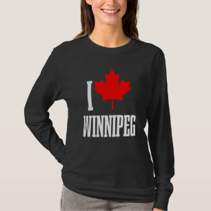 T-shirt Winnipeg Manitoba Canada Feuille d'érable Drapeau