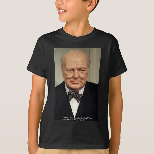 T-shirt Winston Churchill Échec Sagesse Citation Cadeaux (Devant)