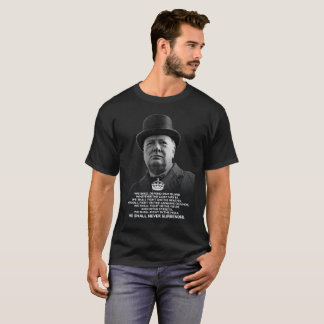 T-shirt Winston Churchill- "ne se rendent jamais "