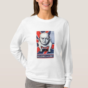 T-shirt Winston Churchill -- Tenir la ligne !