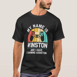 T-shirt Winston Nom Personnalisé Funny Jeu Geek Birthd