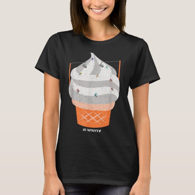 T-shirt Winter Holiday Ski Christmas X-mas Skiing Skier _2 (Devant)