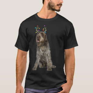T-shirt Wirehaired Pointing Griffon Reindeer Christmas Dog