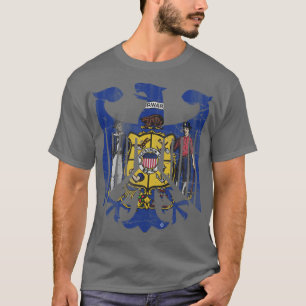 T-shirt Wisconsin Allemand Américain Aigle Patrimoine Fami