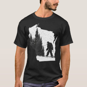 T-shirt Wisconsin Bigfoot Pride Sasquatch Silhouette Foret