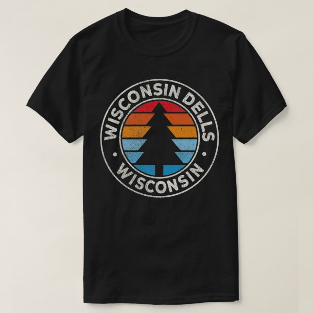 T-shirt Wisconsin Dells Wisconsin WI Vintage Graphisme Ret (Design devant)