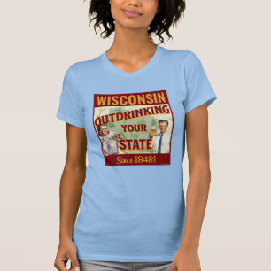 T-shirt Wisconsin Sortir Votre État Depuis 1848