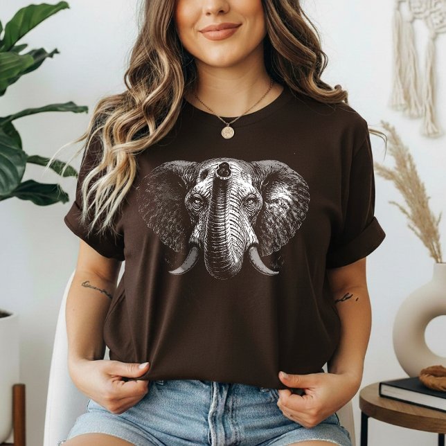 T-shirt Wisdom – Elephant Portrait  (Créateur téléchargé)