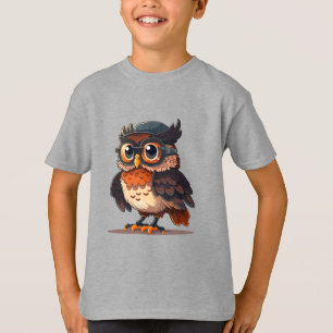 T-shirt Wise Whimsy : Le hibou érudit
