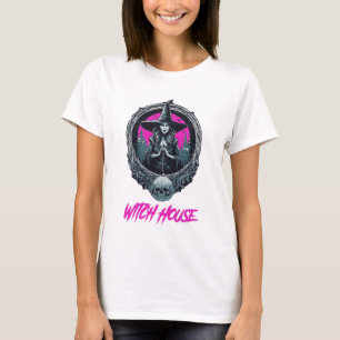 T-shirt Witch House Purple Witch Vintage
