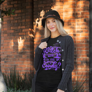 T-shirt Witch Way to the Candy Halloween