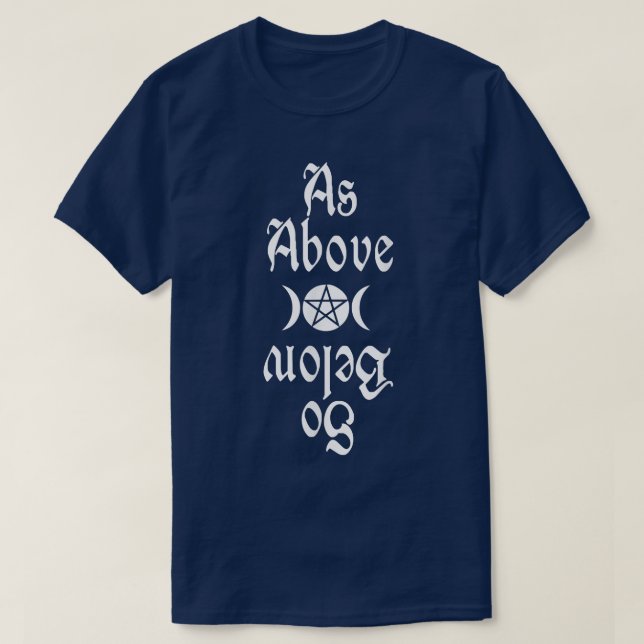 T-shirt Witchcraft Wiccan Sorch Comme Ci-Dessus Donc Sous  (Design devant)