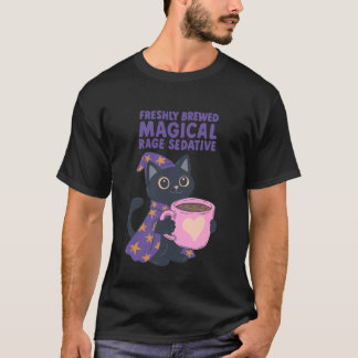 T-shirt Witchy Cat Coffee Magical Rage Sedative friend fun