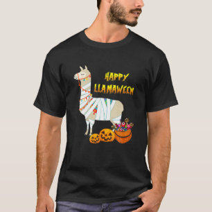 T-shirt Witchy Halloween Llama Happy Llamaween Alpaca Mumm