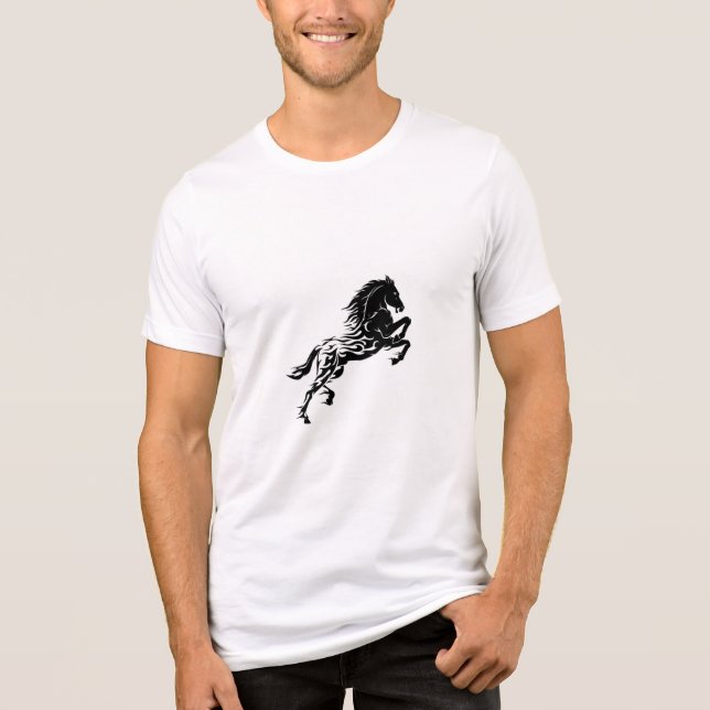 T-shirt with a distinctive horse designT-Shirt Tri-Blend Shirt (Front)