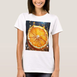 T-shirt with a print of bright orange slices.