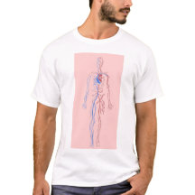 T-shirt with anatomical design