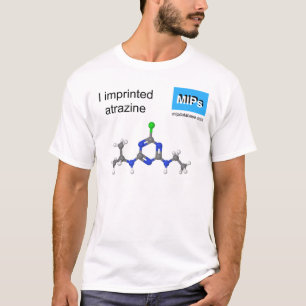 T-shirt with atrazine ball and stick model