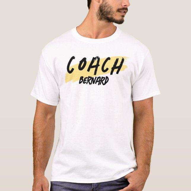 T-shirt with Coach's Name, Gift for Coach (Front)