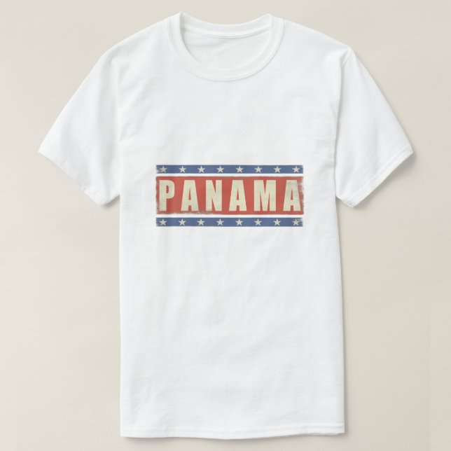 T-shirt with Cool Panama Flag Print (Design Front)