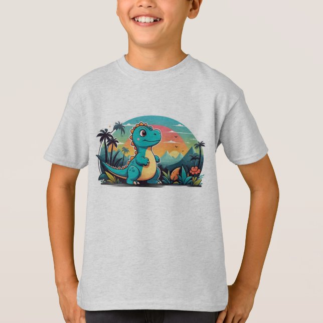 T-shirt with Cute Dinosaur (Devant)