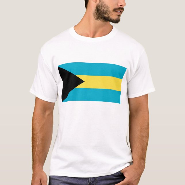 T Shirt with Flag of Bahamas (Front)