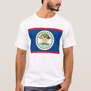 T Shirt with Flag of Belize
