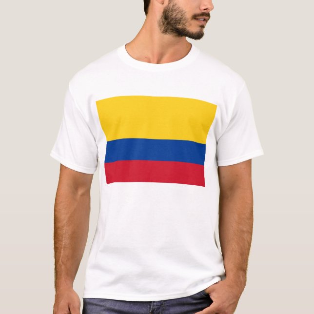 T Shirt with Flag of Colombia (Front)