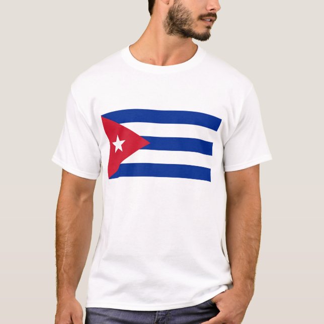 T Shirt with Flag of Cuba (Front)