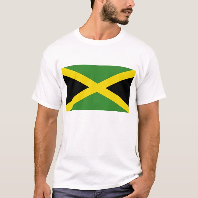 T Shirt with Flag of Jamaica (Front)