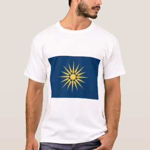 T Shirt with Flag of Macedonia, Greece