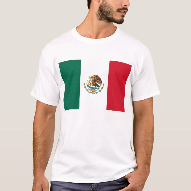T Shirt with Flag of Mexico (Front)