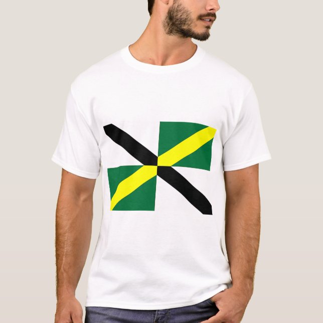 T Shirt with Flag of Monterey, California (Front)