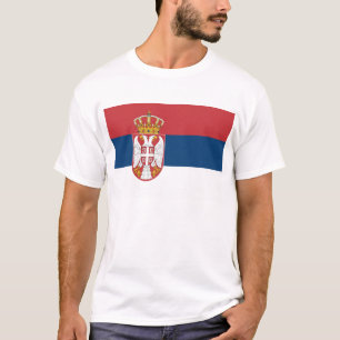 T Shirt with Flag of Serbia