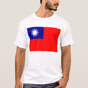 T Shirt with Flag of Taiwan