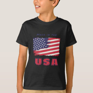  T-shirt with flag of USA