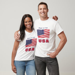  T-shirt with flag of USA