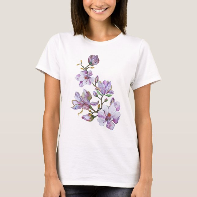 T-shirt with flowers print for women (Front)