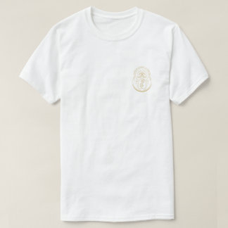 T-shirt with gold logo