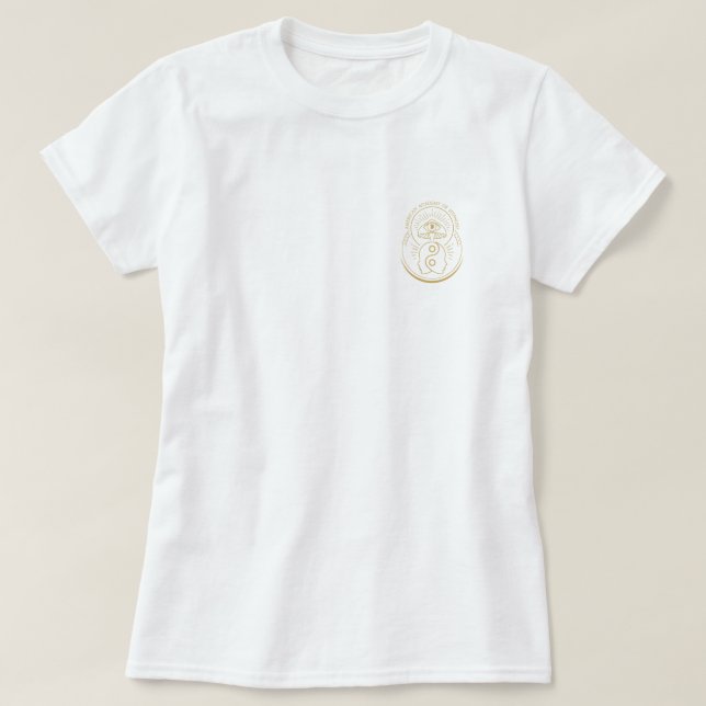 T-shirt with gold logo (Design Front)