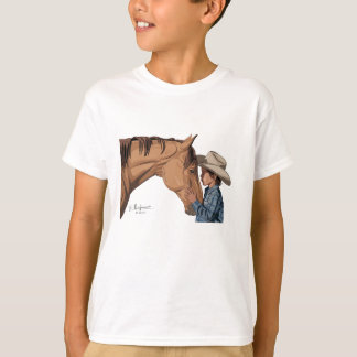 T-shirt with horse and boy design